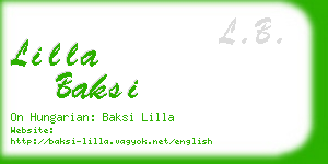 lilla baksi business card